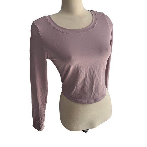 Halara Backless Cut Out Tie Back Long Sleeve Workout Shirt Round Neck Sz Large W - Picture 4 of 12